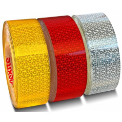 Retro-reflective yellow adhesive tape 50 m (Price per metre)