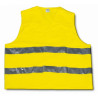Yellow safety vest with 2 retro-reflective stripes