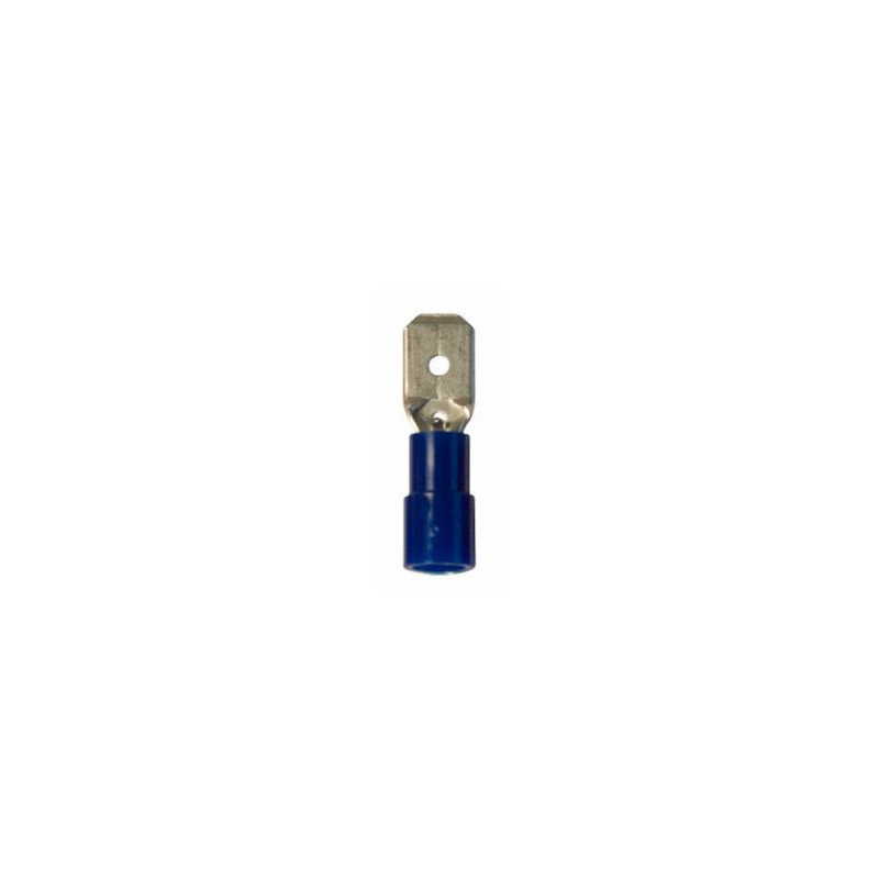Faston Blue 6.35 Insulated Male Electrical Lug (Set of 25)