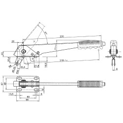 FIAT adaptable handbrake lever