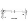 Gas Shock Absorber 500X300 mm adaptable 4373761DEUTZ