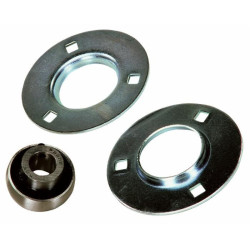 Round sheet metal bearing SBPF207 for Ø 35 mm shaft