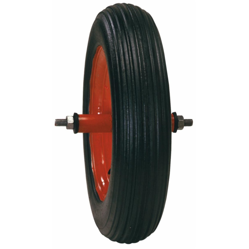 Wheels for universal wheelbarrow, puncture-proof polyurethane wheelbarrow, metal rim ø 397