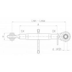 Barre de poussée BASIC II - L 580X830 mm