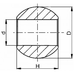 Rotule bras inférieur sans cône Ø 64 catégorie II/III