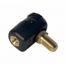 Gas shock absorber end cap with screws