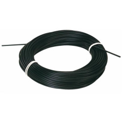Black flexible plastic sheath Ø 8 for cable Ø 2,5 (/MT)
