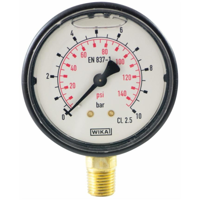 Pressure gauge in glycerine bath 0 - 10 bar - M 1/4"