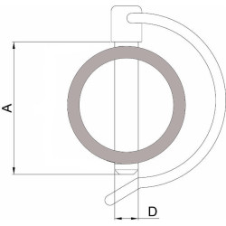 Clip pin Tube Ø 4.5X32 zinc-plated steel (Set of 10)