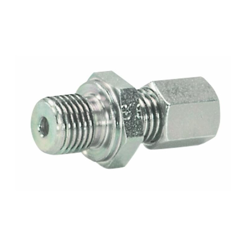 Straight threaded connection 1/4" X Ø 8 (Set of 5)
