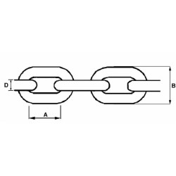 Genovese short link chain Ø8 DIN 764 (50 m roller)