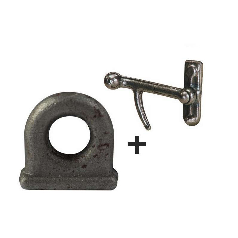 Heavy left lock 15X20 mm with latch