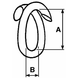 Zinc plated false link for chain Ø 6 (Set of 10)