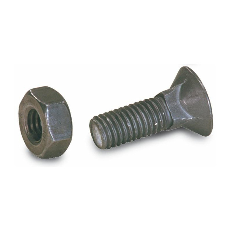 Square collar countersunk head bolt M10X30 with nut (Set of 10)