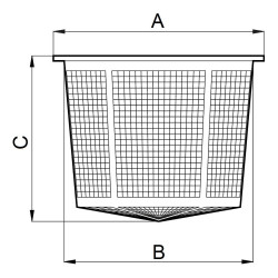 ARAG basket filter Ø 305 for 180° opening tank lid