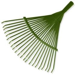 Metal leaf rake with Bradas handle