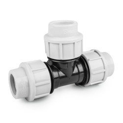 Compression fitting Equal Tee PN16 for PE pipe 25 mm