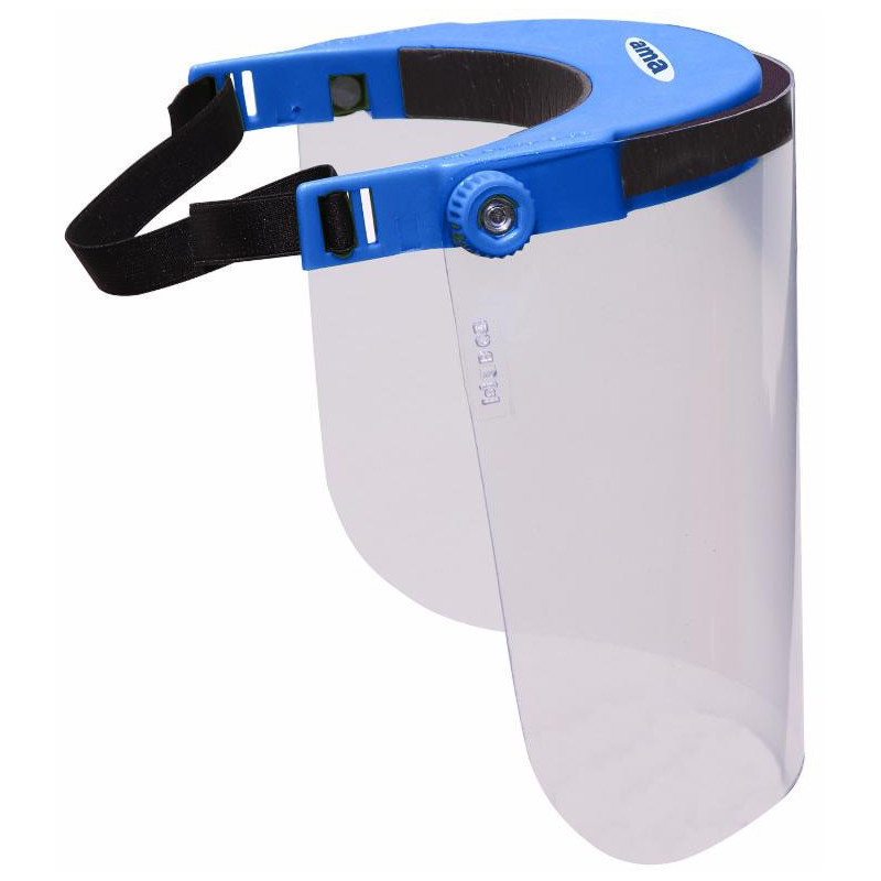 Adjustable polycarbonate protective visor approved to EN166 (Box of 10)