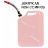 Flexible pouring spout with filter for metal jerry can