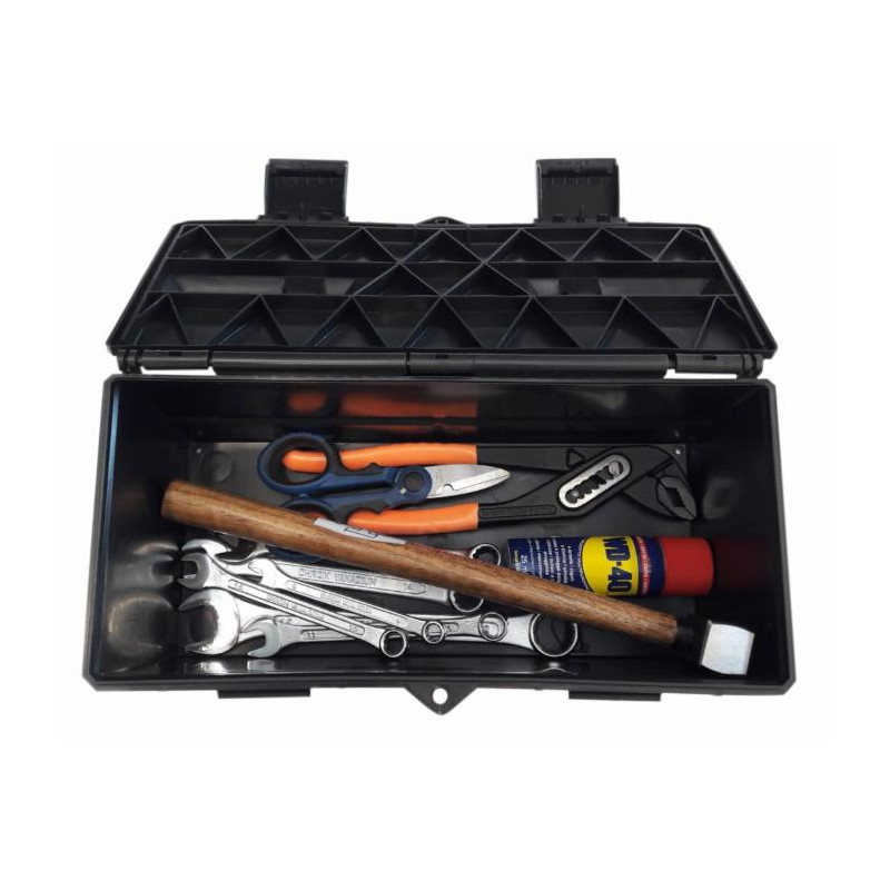 Tool box 320X150X130MM mm with tool set (10 pieces)