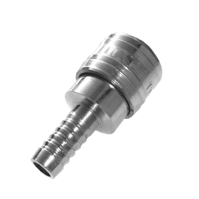 Compressed air female quick coupling for hose Ø 9 mm