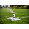 4-function rotary sprinkler 350 m² WHITE LINE on metal base