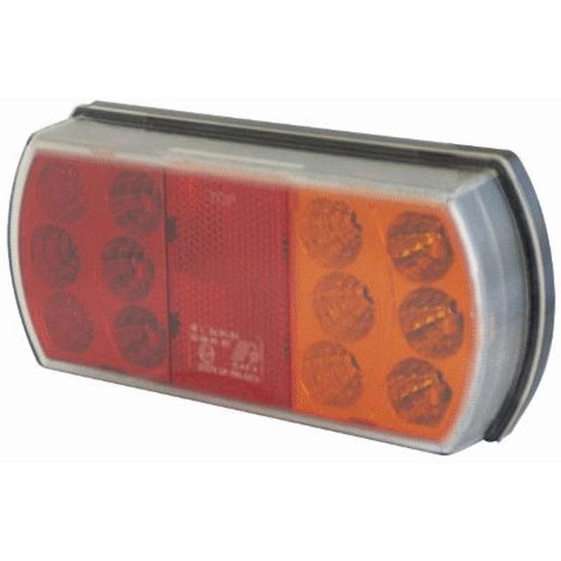 Tail light right 15 LED 12/24V 165x80x35 mm pre-wired