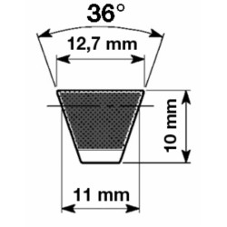 Courroie trapézoïdale crantée AVX13-1300 - 13x10 mm