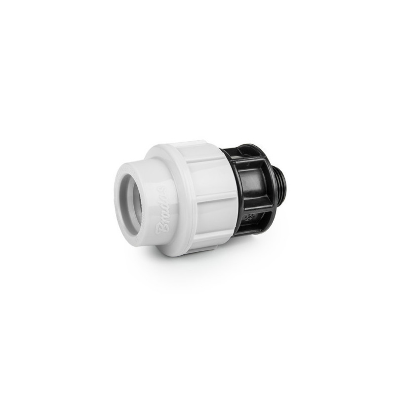 Compression fitting PN16 for PE 25 mm threaded 1/2" male (Set of 2)