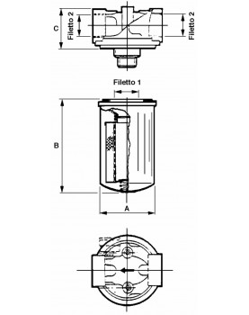 FILTRE 3/4'SPIN-ON 125MICRON