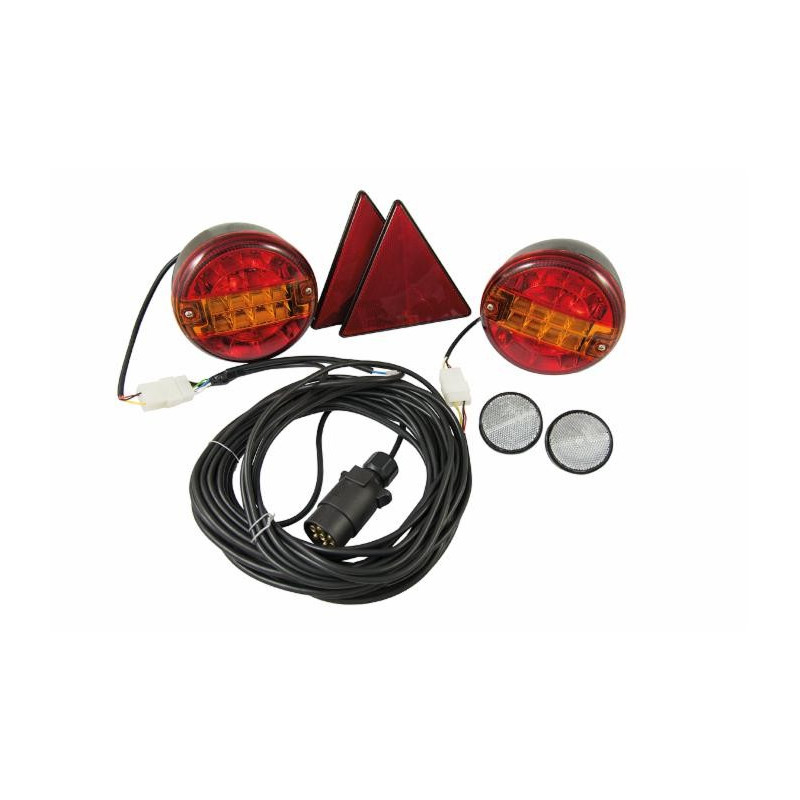 Round Led light kit for trailers 10 mt + 4 mt