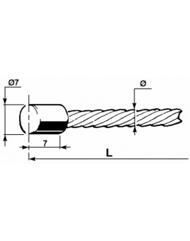 CABLE FREIN - EMBRAYAGE Ø2.5x3000