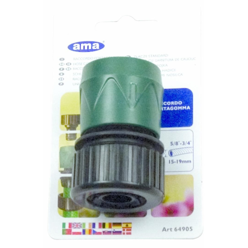 Automatic connection for 15 to 19 mm garden hose