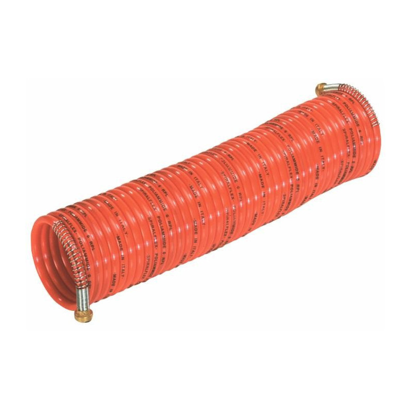 Spiral compressed air hose 10 mt with bayonet