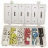 Box of 75 car fuses with slats + 3 fuse holders