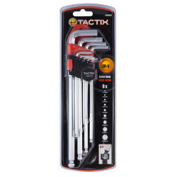 Set of 9 long hexagon wrenches