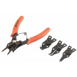 Tactix circlip pliers 150 mm with interchangeable tips