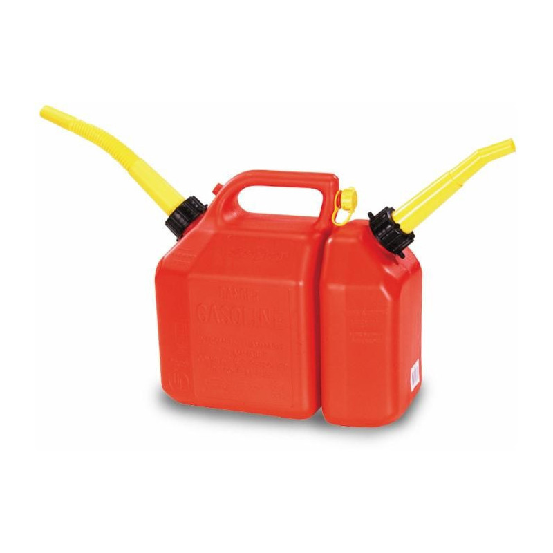 Double jerrycan 5+2,5 Lt shock-proof polyethylene with spout