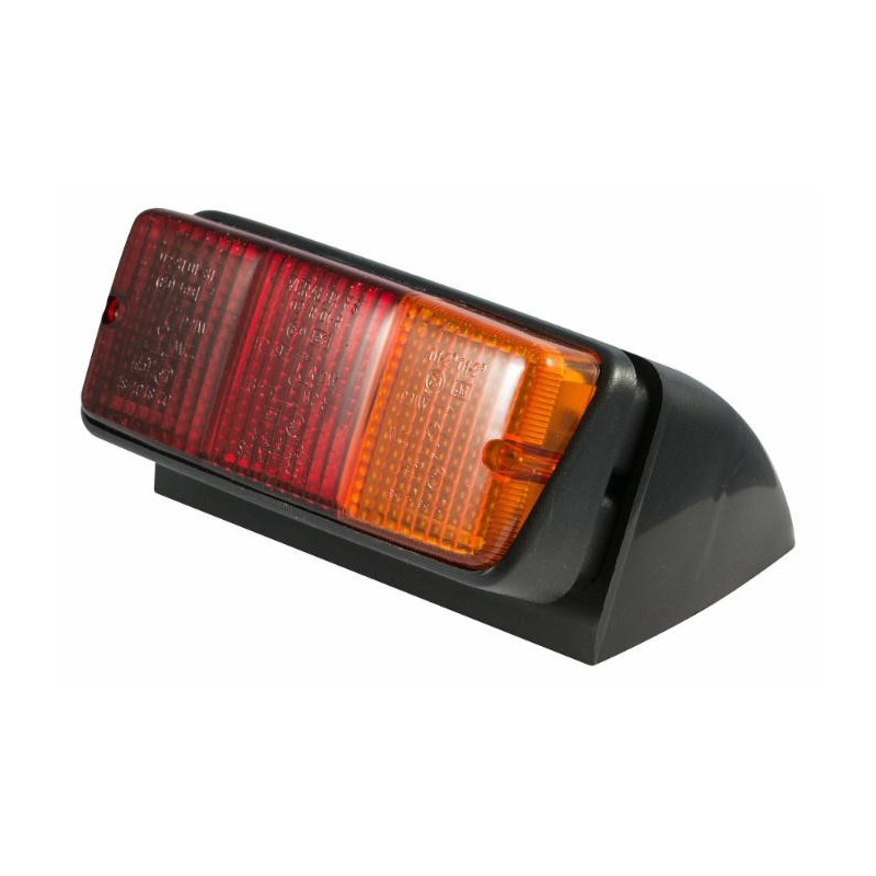 3-function right tail light 162x70 mm inclined base