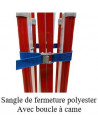 Barrière de regard extensible rouge/blanc 115X115X105 cm alu/acier