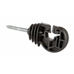 Black universal screw insulator for wire and tape