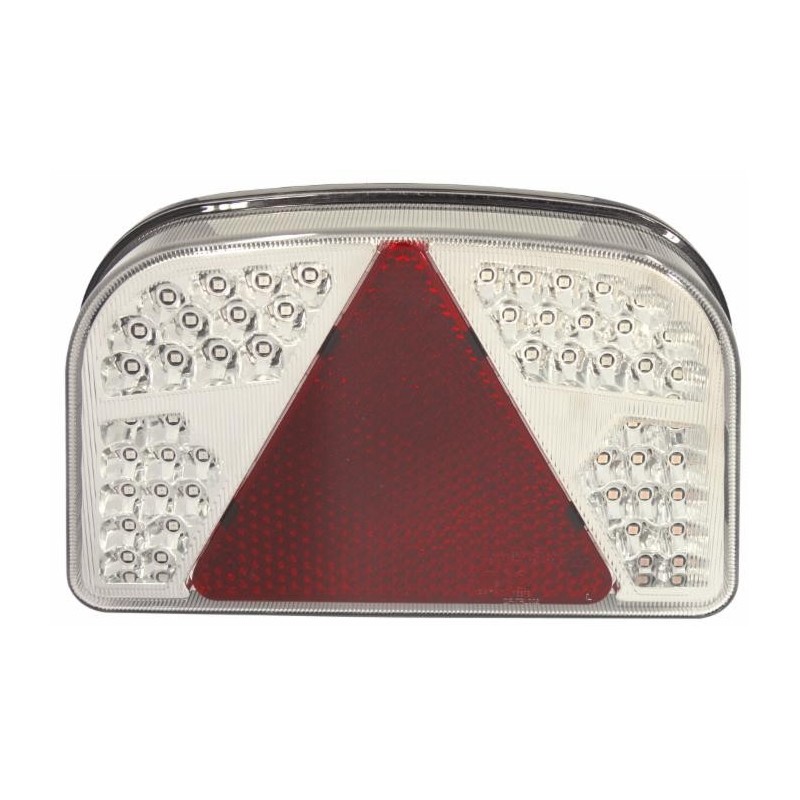 Right rear Led 10-30 V 6 functions tail light + reflector 149x244 mm