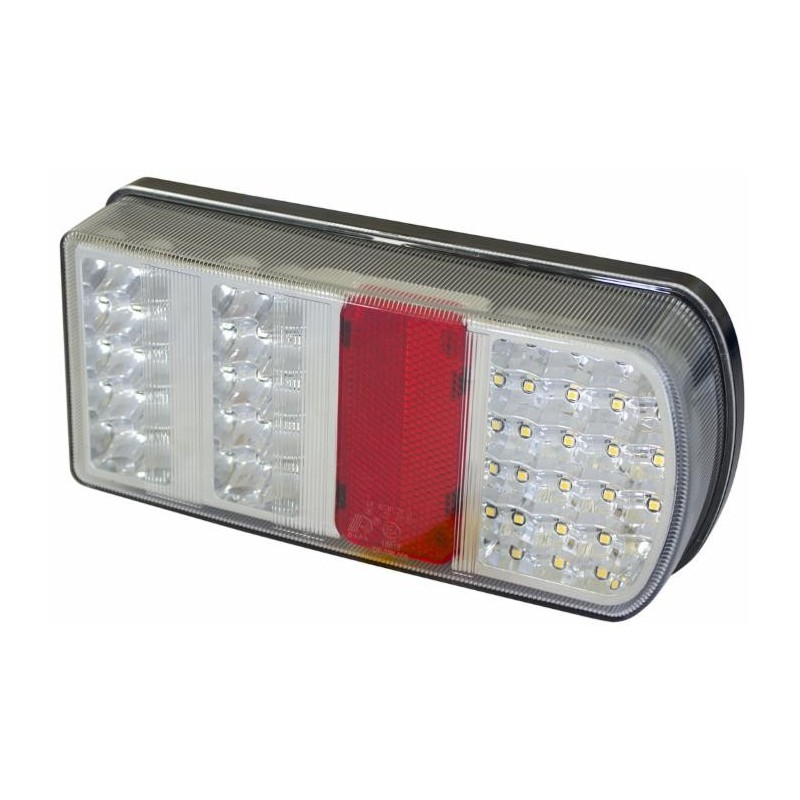 Right tail light 106x228mm Led 12v 6 functions + reflector
