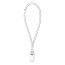 Tendeurs boucle élastique blanc 18 cm ø 4mm avec 1 crochet PVC (lot de 25 pièces)