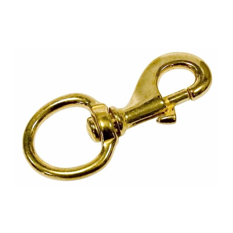 Solid brass swivel carabiner for Halter and Leadrope hooks