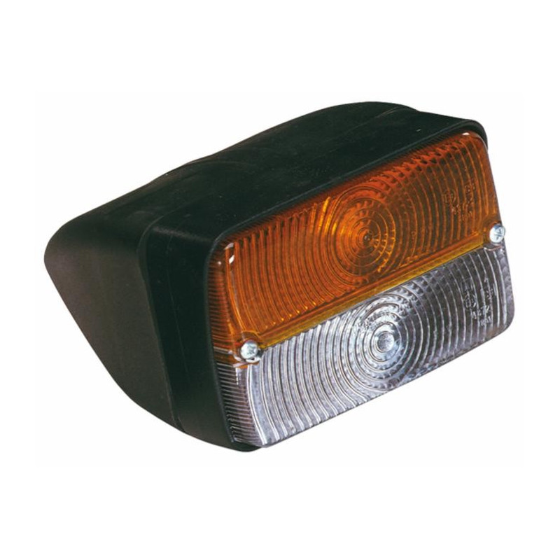 Right-left front light two positions inclined base 120x145x80 mm