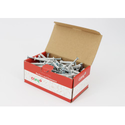 Box of 100 polyamide knock-in plugs 6X45mm