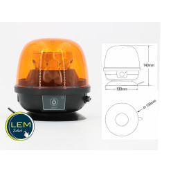 Cordless magnetic LED flashlight with 12-24V battery