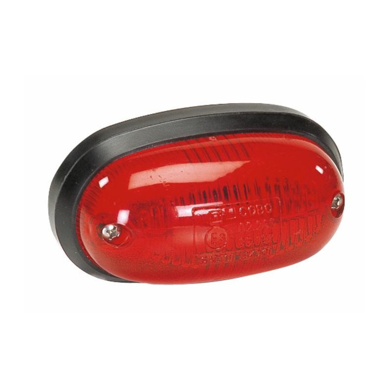 Red oval rear clearance lamp