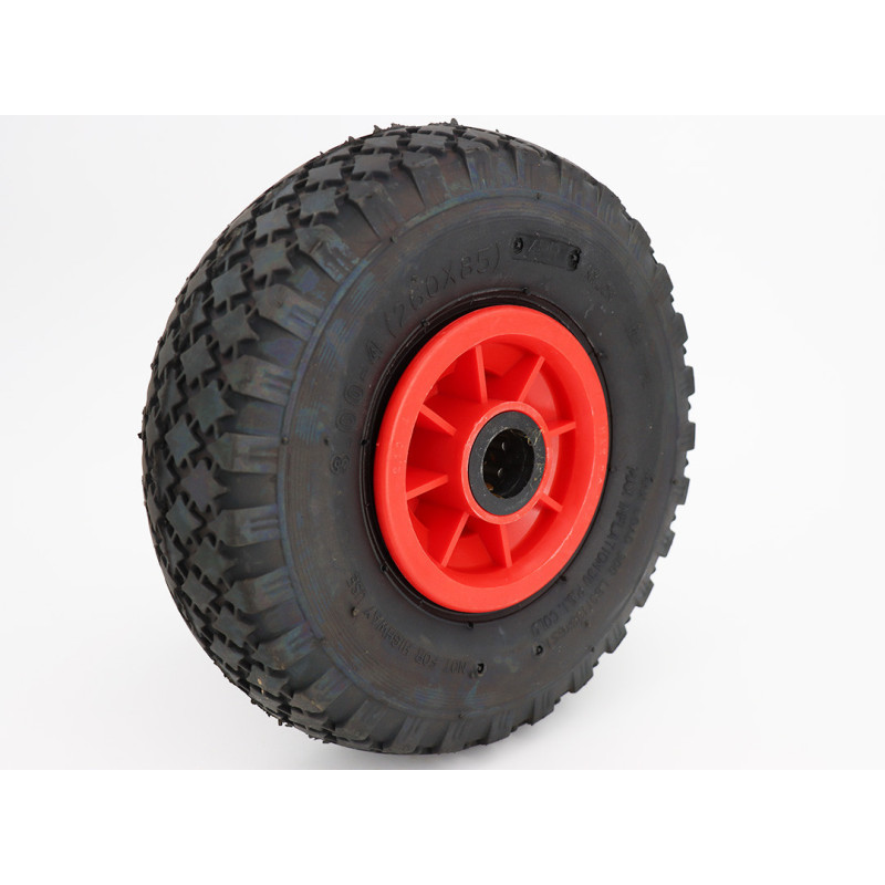 Inflatable wheel Diameter 260 x Bore 25 mm 150 Kg for hand truck